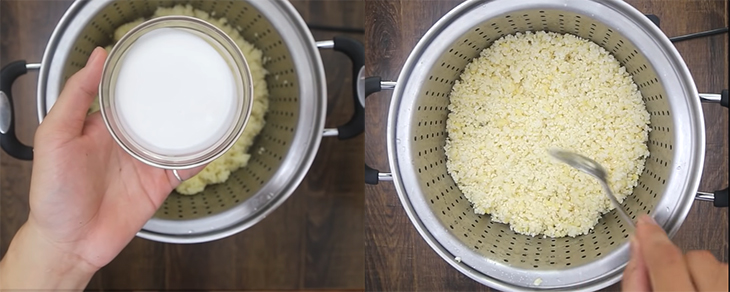 Cách làm xôi chiên phồng cốt dừa giòn thơm – béo ngậy